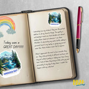 Emerald Bay Sticker - California Nature Decal, Waterproof Vinyl, Outdoor Adventure, Lake Tahoe Art, Eco-Friendly Travel Stickers