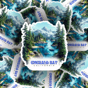 Emerald Bay Sticker - California Nature Decal, Waterproof Vinyl, Outdoor Adventure, Lake Tahoe Art, Eco-Friendly Travel Stickers