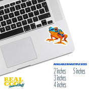 Origami Dart Frog Sticker - Cute Dart Frog Sticker - Origami Dart Frog Decal