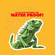 Origami Iguana Sticker - Cute Iguana Sticker - Origami Iguana Decal