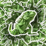 Origami Iguana Sticker - Cute Iguana Sticker - Origami Iguana Decal