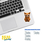 Origami Raccoon Sticker - Cute Raccoon Sticker - Origami Raccoon Decal