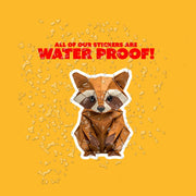 Origami Raccoon Sticker - Cute Raccoon Sticker - Origami Raccoon Decal