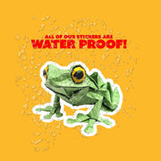 Origami Tree Frog Sticker - Cute Tree Frog Sticker - Origami Tree Frog Decal