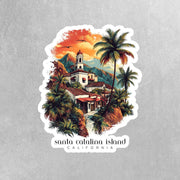 Santa Catalina Sticker | California Sticker | Beach Vibes Aesthetic | Perfect for Laptops, Water Bottles & More