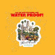 Hearst Castle Sticker | San Simeon California Travel Decal | Vintage Postcard Style | Souvenir Gift for Travelers & Collectors