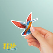 Origami Hummingbird Sticker - Cute Hummingbird Sticker - Origami Hummingbird Decal