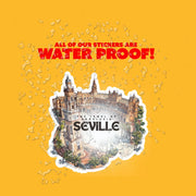 Seville Sticker | Andalusia Plaza de España | Travel Souvenir, Vintage Art Decor for Home & Office