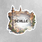 Seville Sticker | Andalusia Plaza de España | Travel Souvenir, Vintage Art Decor for Home & Office
