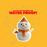 Origami Snowman Sticker - Cute Snowman Sticker - Origami Snowman Decal