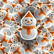 Origami Snowman Sticker - Cute Snowman Sticker - Origami Snowman Decal