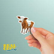 Origami Cow Sticker - Cute Cow Sticker - Origami Cow Decal