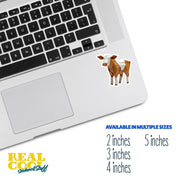 Origami Cow Sticker - Cute Cow Sticker - Origami Cow Decal
