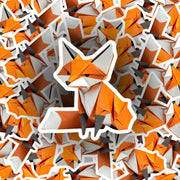 Origami Fox Sticker - Cute Fox Sticker - Origami Fox Decal