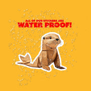 Origami Seal Sticker - Cute Seal Sticker - Origami Seal Decal