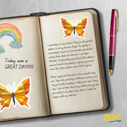 Origami Butterfly Sticker - Cute Butterfly Sticker - Origami Butterfly Decal