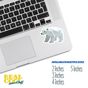 Origami Polar Bear Sticker - Cute Polar Bear Sticker - Origami Polar Bear Decal