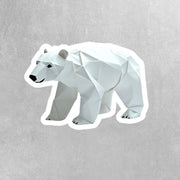 Origami Polar Bear Sticker - Cute Polar Bear Sticker - Origami Polar Bear Decal