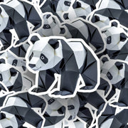 Origami Panda Bear Sticker - Cute Panda Sticker - Origami Panda Bear Decal