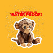 Origami Monkey Sticker - Cute Monkey Sticker - Origami Monkey Decal