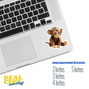 Origami Monkey Sticker - Cute Monkey Sticker - Origami Monkey Decal