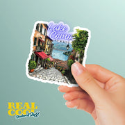 Lake Como Sticker - Vintage Italy Sticker for Travel Lovers, Waterproof & Durable, Great Souvenir or Gift Idea