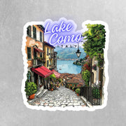 Lake Como Sticker - Vintage Italy Sticker for Travel Lovers, Waterproof & Durable, Great Souvenir or Gift Idea