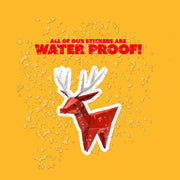 Origami Reindeer Sticker - Cute Reindeer Sticker - Origami Reindeer Decal - Red-Nosed Reindeer Sticker