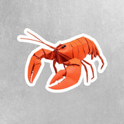 Origami Lobster Sticker - Cute Lobster Sticker - Origami Lobster Decal