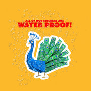 Origami Peacock Sticker - Cute Peacock Sticker - Origami Peacock Decal