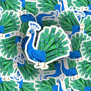 Origami Peacock Sticker - Cute Peacock Sticker - Origami Peacock Decal