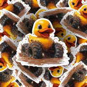 Four Wheel Drive Rubber Duck Sticker - Ducked Sticker - Monster Truck Duck Sticker