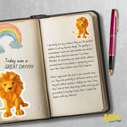 Origami Lion Sticker - Cute Lion Sticker - Origami Lion Decal