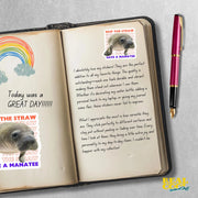 Save the Manatee Sticker - Skip The Straw Sticker - Manatee Sticker