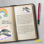 Save the Sea Turtle Sticker - Skip The Straw Sticker - Sea Turtle Sticker