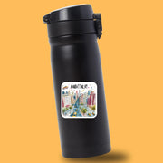 Manhattan Sticker | NY Travel Souvenir | New York City Decor | NYC Gift Ideas | Wall Art & Planner Accessory