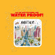 Manhattan Sticker | NY Travel Souvenir | New York City Decor | NYC Gift Ideas | Wall Art & Planner Accessory