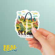 St Louis Sticker - Missouri Sticker, City Pride Decal, Travel Souvenir, Home Decor, Gift for St Louis Lovers & Locals