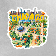 Chicago Sticker - Millennium Park Sticker - The Bean Decal - Cute Chicago Souvenir for Travelers & Locals