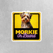 Morkie On Board Sticker - Funny Morkie Sticker - Morkie Car Sticker