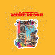 Key West Sticker, Duval Street Decor, Tropical Travel Souvenir, Beach Bum Gift, Vintage Style Vinyl Art, Coastal Wall Decor