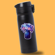 Flower Bouquet Sticker - Cosmic Theme Flower Sticker - Mason Jar Flowers Sticker
