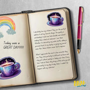 Coffee Sticker - Cosmic Theme Coffee Sticker - Cosmic Coffee Sticker