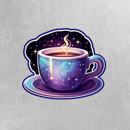 Coffee Sticker - Cosmic Theme Coffee Sticker - Cosmic Coffee Sticker