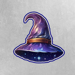 Wizard Hat Sticker - Cosmic Theme Wizard Hat Sticker - Cosmic Wizard Hat Sticker