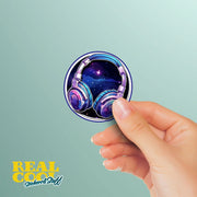 Headphones Sticker - Cosmic Theme Headphones Sticker - Cosmic Headphones Sticker