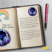 Headphones Sticker - Cosmic Theme Headphones Sticker - Cosmic Headphones Sticker