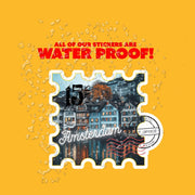 Amsterdam Sticker - Vintage Travel Décor, Retro Amsterdam Souvenir for Laptops, Water Bottles & Crafting