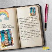 Pisa Italy Sticker | Leaning Tower of Pisa Decal | Travel Souvenir for Italy Lovers | Perfect for Laptops & Water Bottles