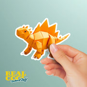 Origami Stegosaurus Sticker | Cute Dinosaur Decal | Perfect for Scrapbooking, Journals & More | Gift for Dino Lovers